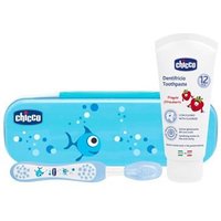 Chicco set dentale azzurro fluoro