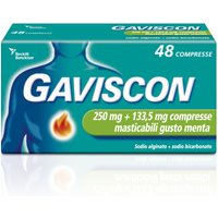 Gaviscon compresse per il bruciore di stomaco occasionale gusto menta 48 compresse masticabili