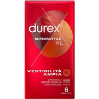 Durex supersottile xl profilattici vestibilità ampia 6 pezzi