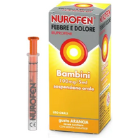 Nurofen febbre e dolore ibuprofene sciroppo per bambini 3+ mesi gusto arancia 150ml 100mg/5ml