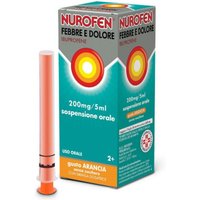 Nurofen febbre e dolore ibuprofene sciroppo per bambini 2+ anni gusto arancia 100ml 200mg/5ml