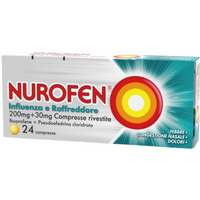 Nurofen influenza e raffreddore ibuprofene compresse 12+ anni 24 compresse rivestite 200mg + 30mg