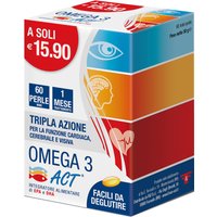 Omega 3 Act per la funzione cardiaca, visiva e cerebrale 60 mini perle
