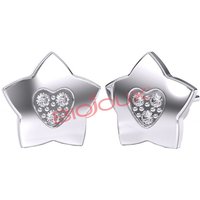 Bjt716 orecchini star/heart ss