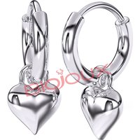 Bjt227 orecchini hoop heart ss