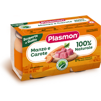 Plasmon omogeneizzato manzo e carote 2 vasetti da 120g