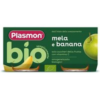 Plasmon omogeneizzato mela e banana bio 2 vasetti da 80g