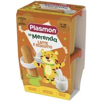 Plasmon La merenda dei bambini merende latte biscotto 2 vasetti da 120g