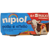 Nipiol omogeneizzato pollo e vitello 4 vasetti da 80g