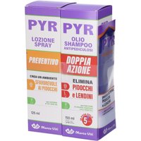 Pyr kit olio shampoo, spray preventivo e pettine