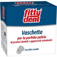Fittydent vaschetta per la pulizia di protesi e apparecchi ortodontici
