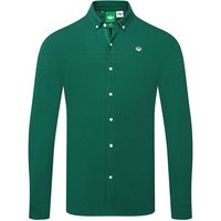 adidas Golf Originals Twistknit Button Up Golf Polo Shirt Collegiate Green KR5431