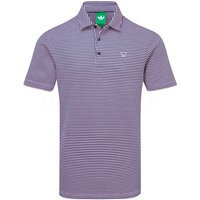 adidas Golf Originals Stripe Pique Golf Polo Shirt Clear Pink/Night Indigo KE9039
