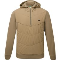 adidas Ultimate365+ Course Control Quilted Anorak 1/4 Zip Golf Wind Jacket Khaki Six KW1716