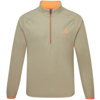 adidas DWR Ultimate365 1/4 Zip Golf Wind Jacket Wonder Cargo/Lucid Orange JY5229