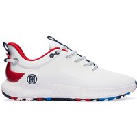 G/FORE MG4+ O2 Spikeless Perforated Golf Shoes Snow/Classic Red GMF000183