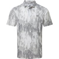 Under Armour Drive Chill Printed Golf Polo Shirt Halo Grey/White/Black 6009724-014