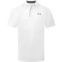 Under Armour Tech Golf Polo Shirt White/Graphite 1290140-100