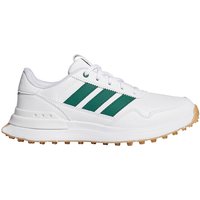 adidas Junior S2G SL Golf Shoes White/Collegiate Green/Gum 2 JQ3460