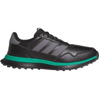 adidas S2G SL Leather Golf Shoes Black/Grey Four/Court Green KK2871