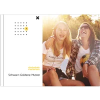 Fotobuch Classic A4 Querformat - Schwarz-Goldene Muster