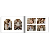 Layflat-Fotobuch mit Stoffeinband - A4 Querformat glänzend - Minimalistische Boho-Hochzeit