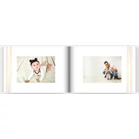 Fotobuch mit Stoffeinband A4 Querformat - Weiß-Goldene