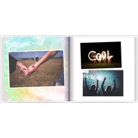 Fotobuch mit Stoffeinband 20x20 - Mit buntem Hintergrund