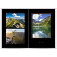 Fotobuch mit Stoffeinband A4 Hochformat - Schwarz-Goldene