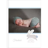Fotobuch Classic A4 Hochformat - Blaue Geburtskarte