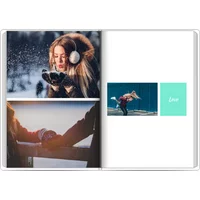 Fotobuch mit Stoffeinband A4 Hochformat - Türkis