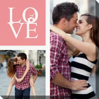 Personalisierte Fotoleinwand 30x30 cm - Love