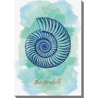 Personalisierte Fotoleinwand 30x40 cm - Seemuschel Blau