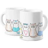Personalisierte Fototasse Classic - Katzenfamilie