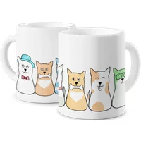 Personalisierte Zaubertasse - Hundefamilie