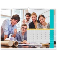 Fotokalender A3 Querformat - Blauer Firmenkalender