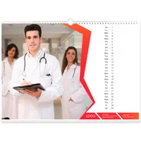 Fotokalender A3 Querformat - Roter Firmenkalender