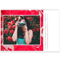 Fotokalender A3 Querformat - Rot