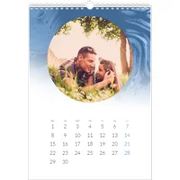 Fotokalender A3 Hochformat - Blaue Abstraktion