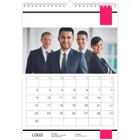 Fotokalender A3 Hochformat - Rosa Firmenkalender
