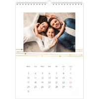 Fotokalender A3 Hochformat - Weiß-Goldene