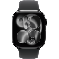 Apple Watch 11 GPS 46mm Alu diamantschwarz, Sport schwarz M/L mit Allnet Flat XS mit GB+