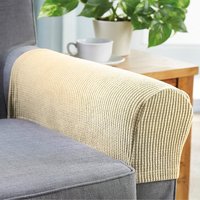 Sofa Armrest Cover Pair Cream L52 x W18 x H28cm