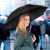 Windproof Umbrella Black (41cm/16in long)