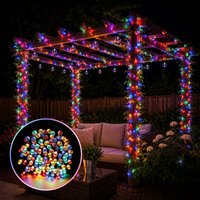 100 Solar String Lights Outdoors Multicolour