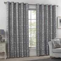 Eden Jacquard Curtains Silver W46" x H54"