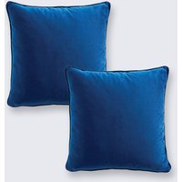 Cushion Cover Navy Velvet 2 Pack W43 xL43cm