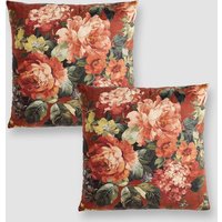 Cushion Cover Terracotta Autumn Bloom Design 2 Pack W43 xL43cm
