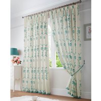Curtains Embroidered Voile 90x90 Inch Jade