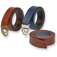 Set Of 3 Reversible Leather Belts